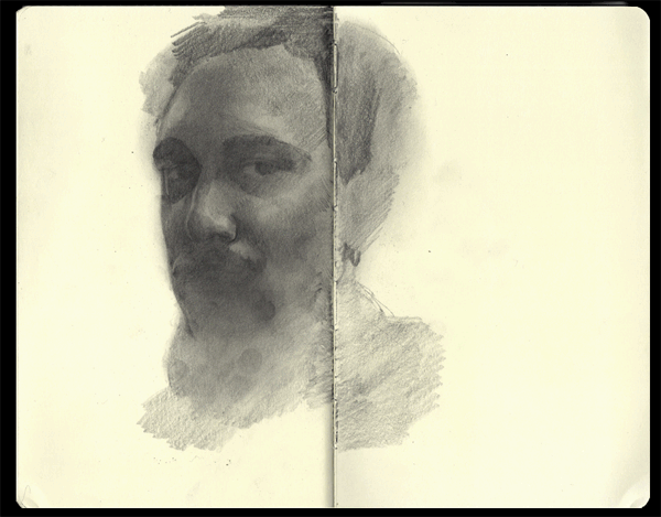 process moleskine graphite thomascian gif sketchbook portrait friends