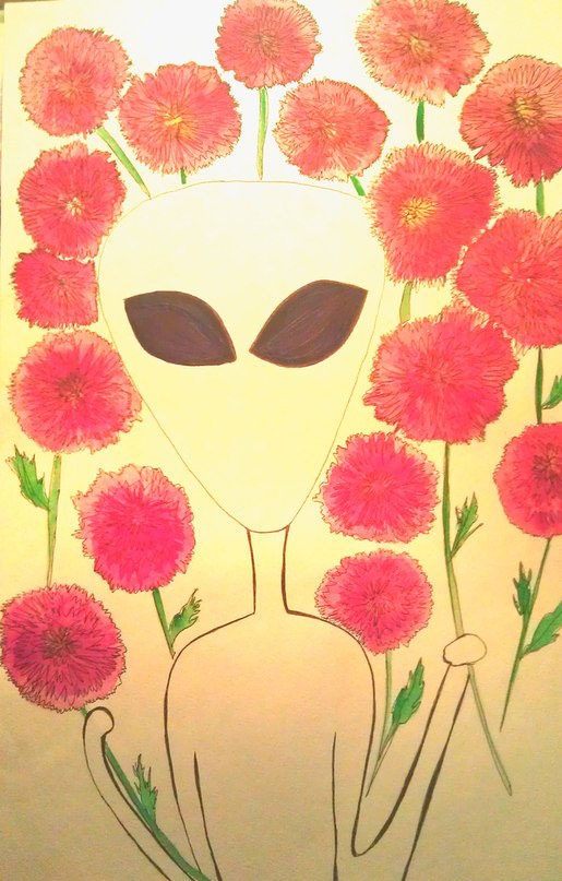 # alien # freaky # watercolors