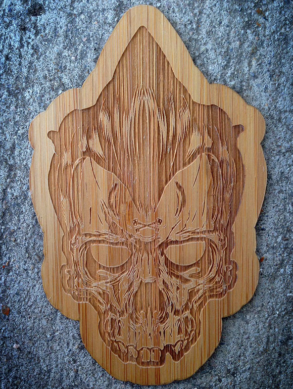 stickers  laser  engraved  hydro74 wood  iphone