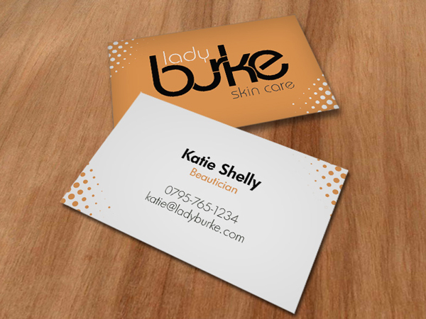 logo design skin care brand font imprint business card lady burke Label  logotype