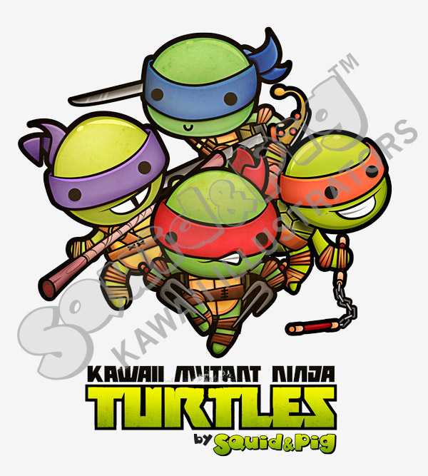 TMNT  KMNT Kawaii Mutant Ninja Turtle kawaii  ninja  turtle  leonardo  raphael Donatello Michelangelo cute chibi cartoon