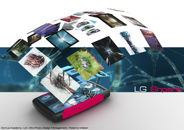 product Interface lg mobile phone 3D Interface