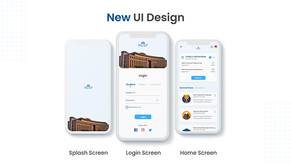 NUST Mobile App Concept UI Design