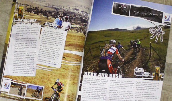 magazine mountainbiking mountain Bike cover spread contents pages south africa kzn Kwazulu-Natal sports Cycling mag Custom