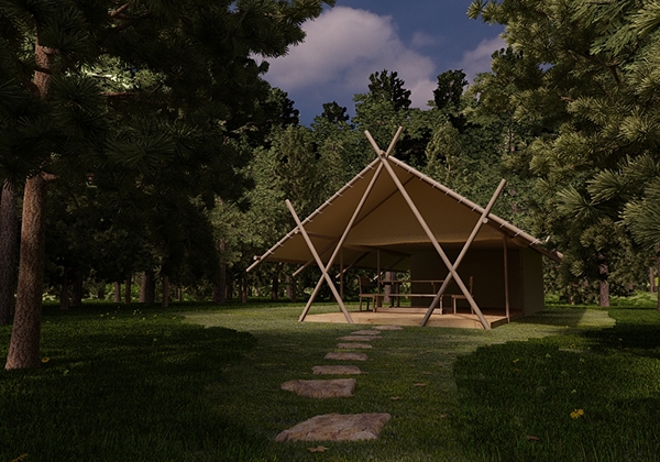 3d visualisation ltd tent trees Landscape