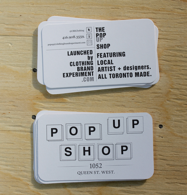 Pop Up Shop Queen West Clothing Brand Experiment