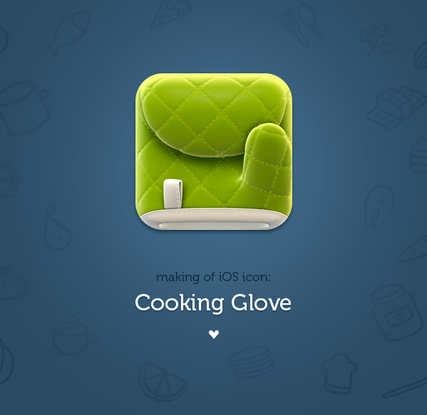 ios icons iphone  Rendering Icon ios 3D modelling making of how-to Glove cooking