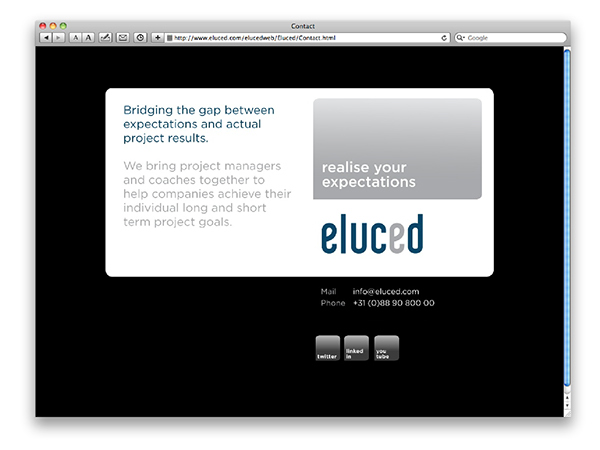 eluced network skolnik visual identity  corporate Website logo stationary realise your exectations