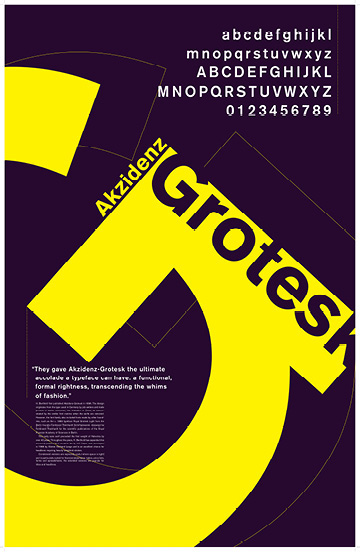 akzidenz grotesk type Typeface font AkzidenzGrotesk poster print