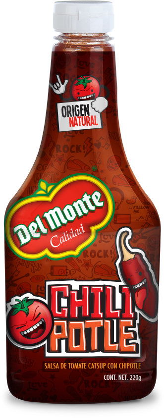 catsup ketchup Del Monte empaque envase etiqueta salsa tomate chipotle teen packing