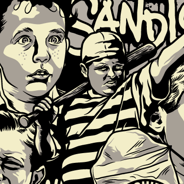 SANDLOT art digital print poster baseball movie hercules babe ruth