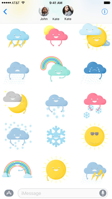 imessage stickers Icon Emoji ios apple weather
