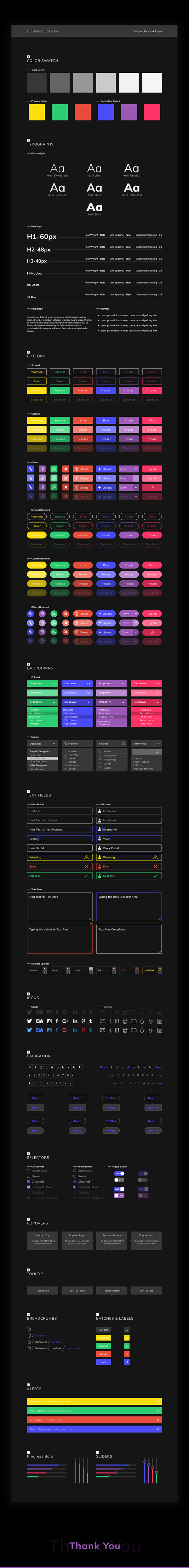 Adobe XD Freebie-UI Style Guide