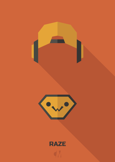 Valorant Raze, orange, game, color, neon, HD phone wallpaper