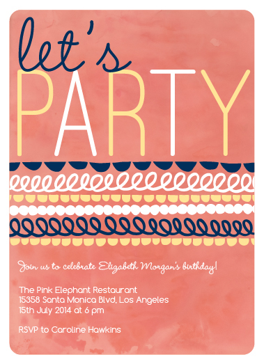 Greenvelope Invitation party colorful Finnish Design petra wolff stationery design a fresh bunch