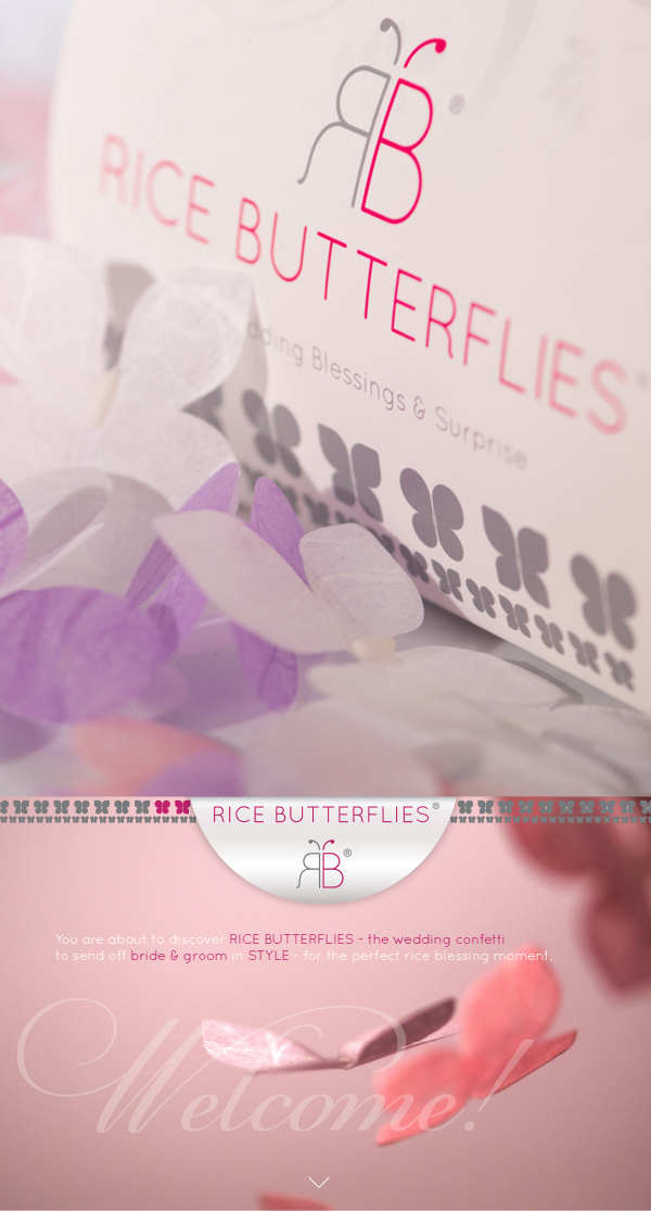 Rice Butterflies wedding confetti