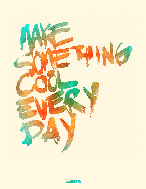 msced make something cool every day daily freshfauxx poster Layout herman lee 2011