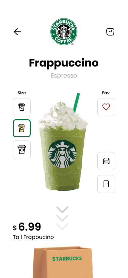 menu app design Order starbucks Food  drink beverage UI/UX Figma e-commerce