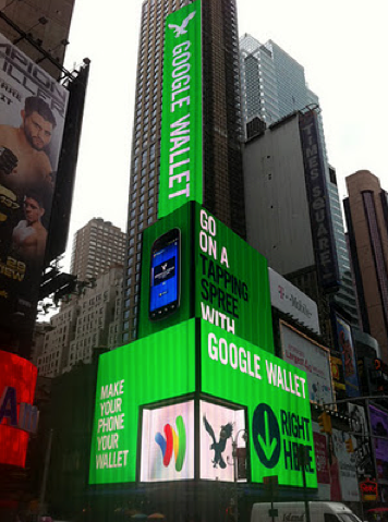 google Google Wallet times square Experiential experience design Retail Technology mobile New York nyc