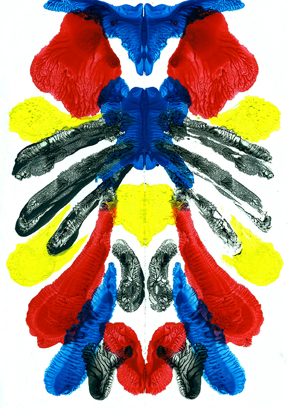 Vizkultura  Illustration  Rorschach blots colored ink