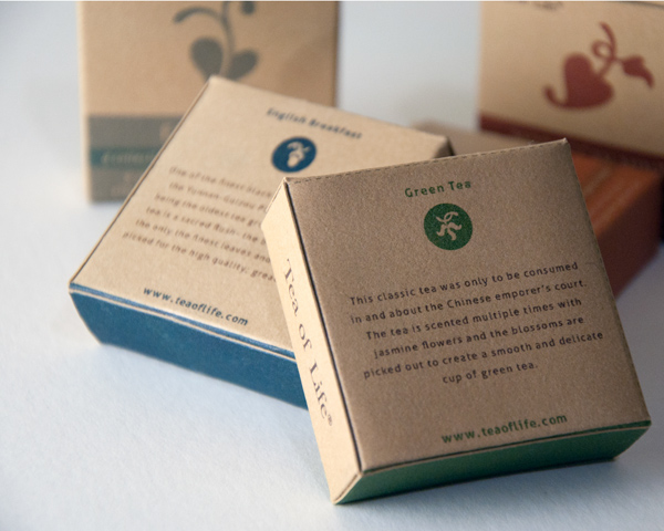 packaging design tea of life box design dieline