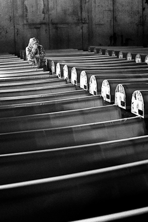 Bosnia War Srebrenica Blackand white