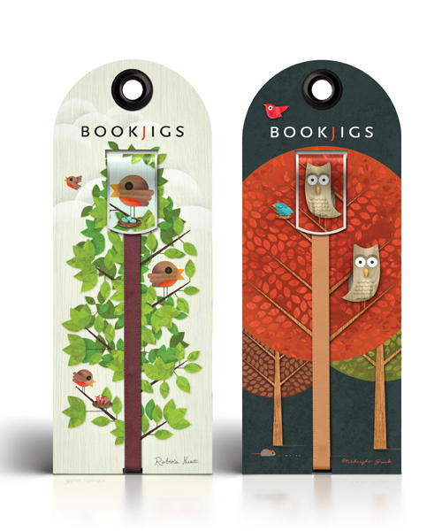 BookJigs pop display bookmark Packaging bible pattern birds Nature literature ribbon Display Reading