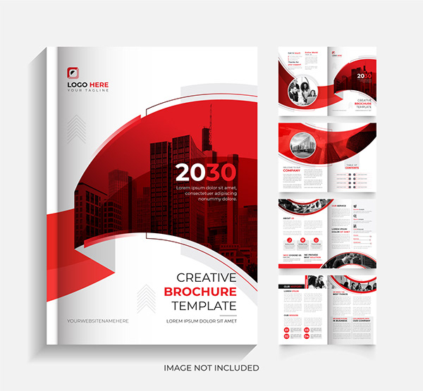 8 page Modern brochure design template