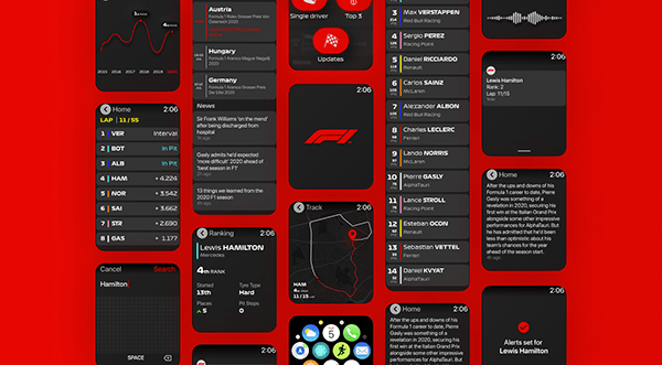 Formula 1 watchOS app - one week design challenge