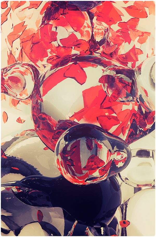 bubbles abstract vintage