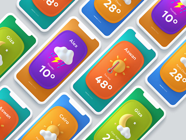 3D Weather icons