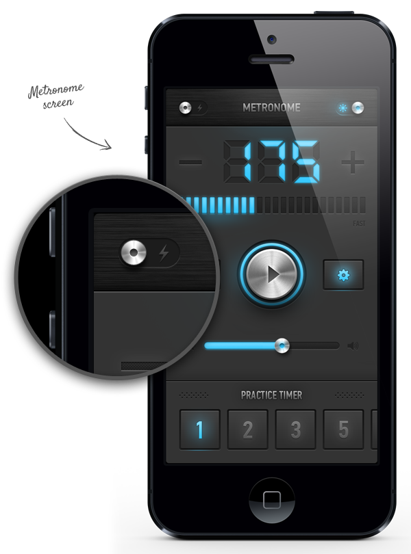 Metronome app redesign / iPad, iPhone