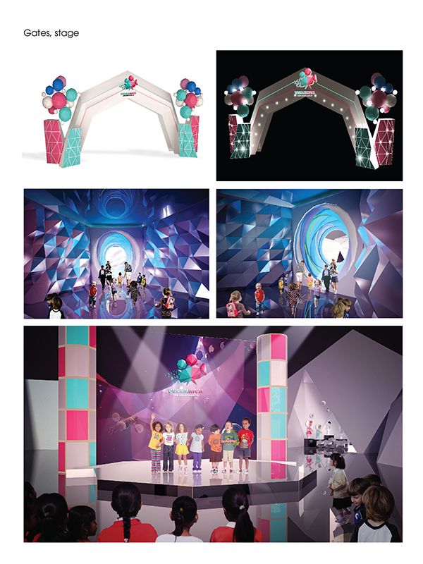 3d film festival DREAMHIGH Event Low Poly polygon analyph 3D Exhibition  Entertainment logo low poly logo polygon