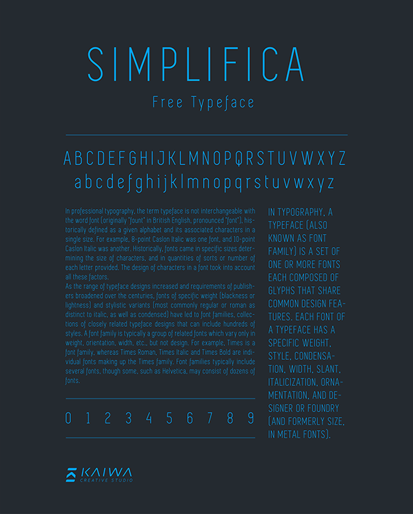 SIMPLIFICA Typeface | Free on Behance