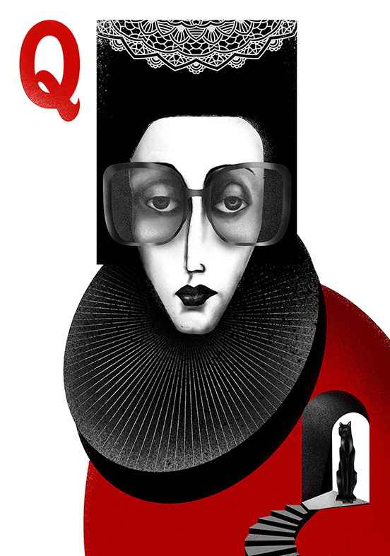 cardula DigitalIllustration Drawing  elegant face Fashion  ILLUSTRATION  portrait surrealism woman