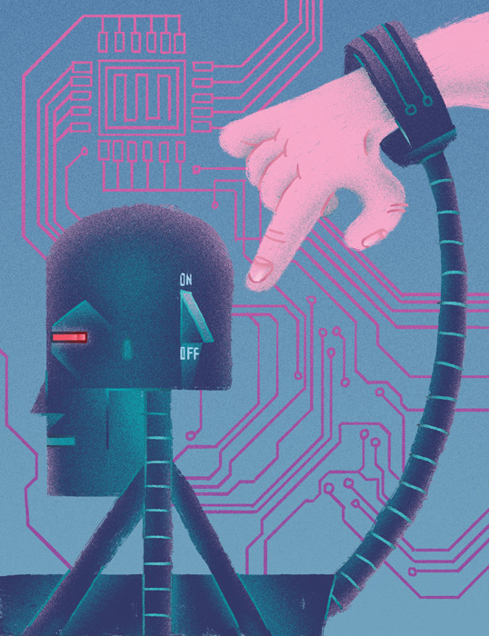 Editorial Illustration risd artificial intelligence robot danger