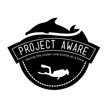 advocacy posters Project AWARE educate Ocean marine life patrick dooley VISC 402 university of kansas fish pollution Plastic Waste recycle Website logo