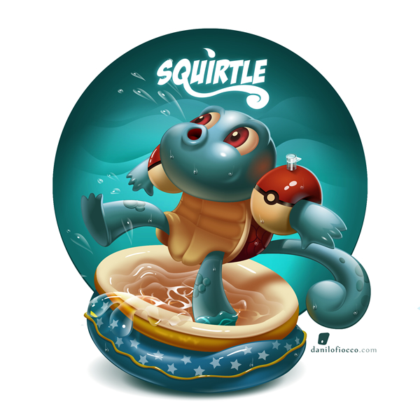 Pokemon Squirtle Turtle water Pool