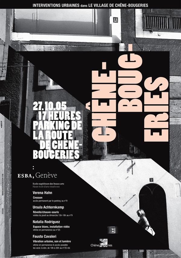 poster Art in public space Geneva ESBA Chêne Bougeries