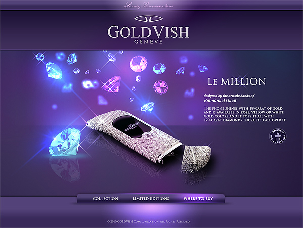 communication mobile phones Cell phones luxury splendor extravagance high living richness diamonds purple violet gold