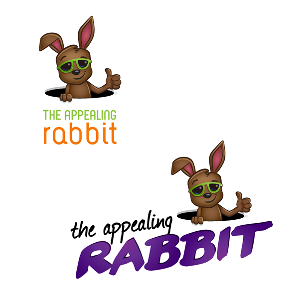 Games children kids rabbit bunny Gaming educational logo Character Mascot