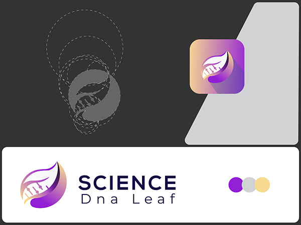 DNA Leaf Logo I Modern Branding Design Template