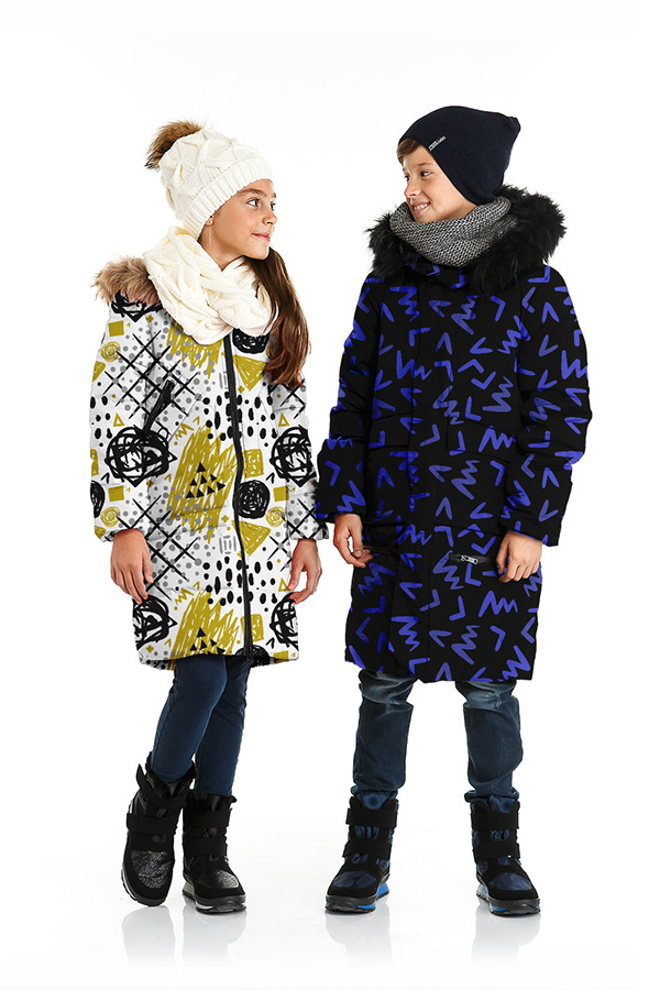Kid winter jackets mockup bundle on Behance