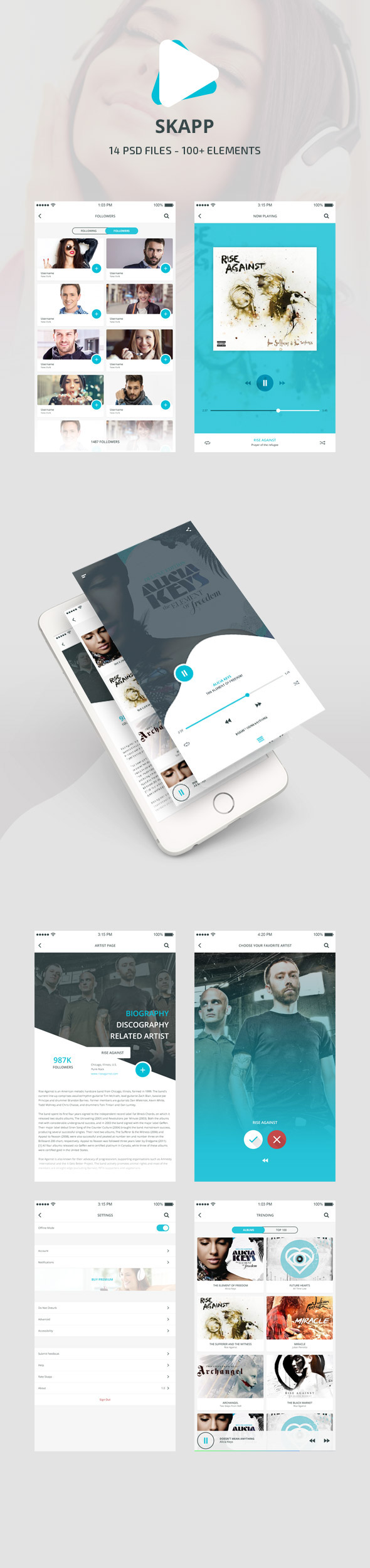 app UI ios app ui flat mobile ui kit android ux app design