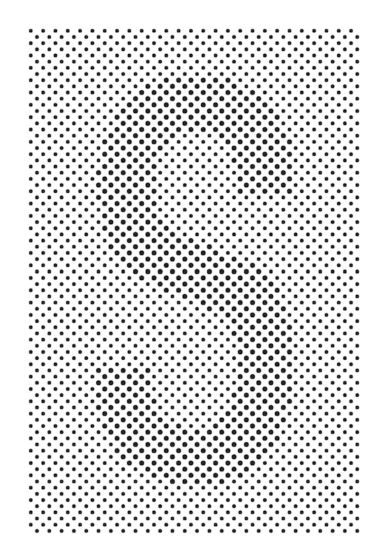 type dots letterprint op art