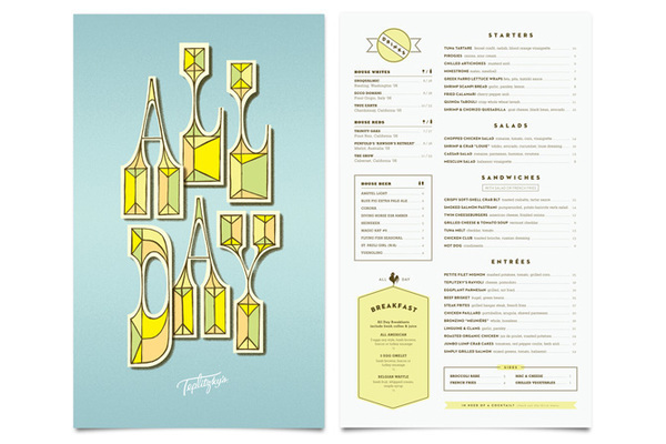 Teplitzky's type design menus