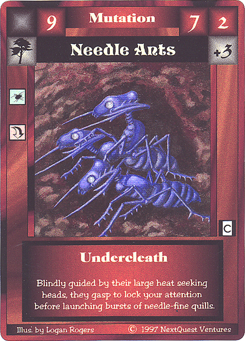 needle ants  ants blue ants nextquest ventures Game Card fantasy game card logan rogers