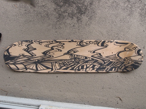 Graffiti skate skateboard deck Grip Tape nyc custom skateboard grip tape design cityscape Angelica Grant SLING DESIGNS