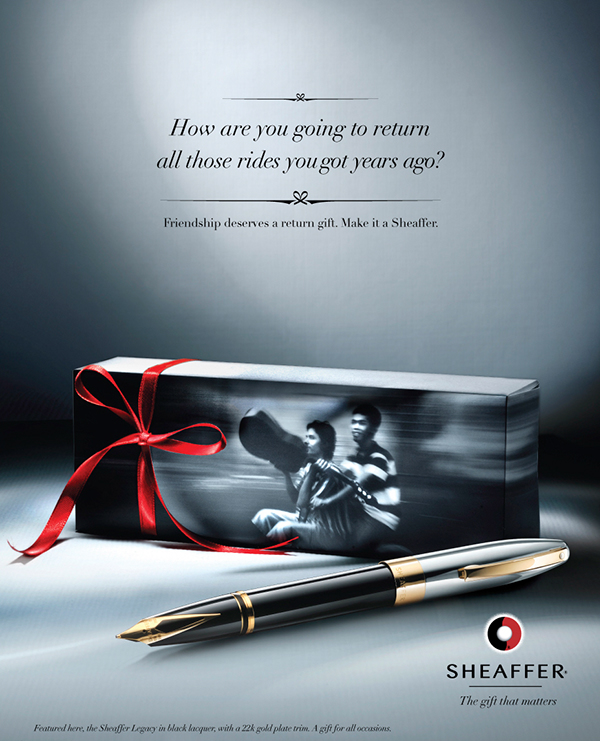 Vishi vishal adverting pen Sheaffer clean fountain pen steel grey Layout ballpoint pen gift The Gift that matters gift-wrap