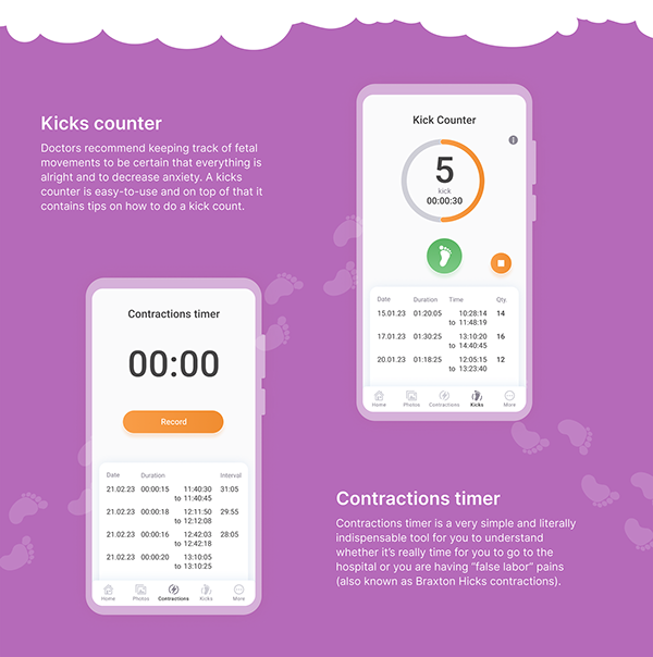 Pregnancy tracker :: App UI design